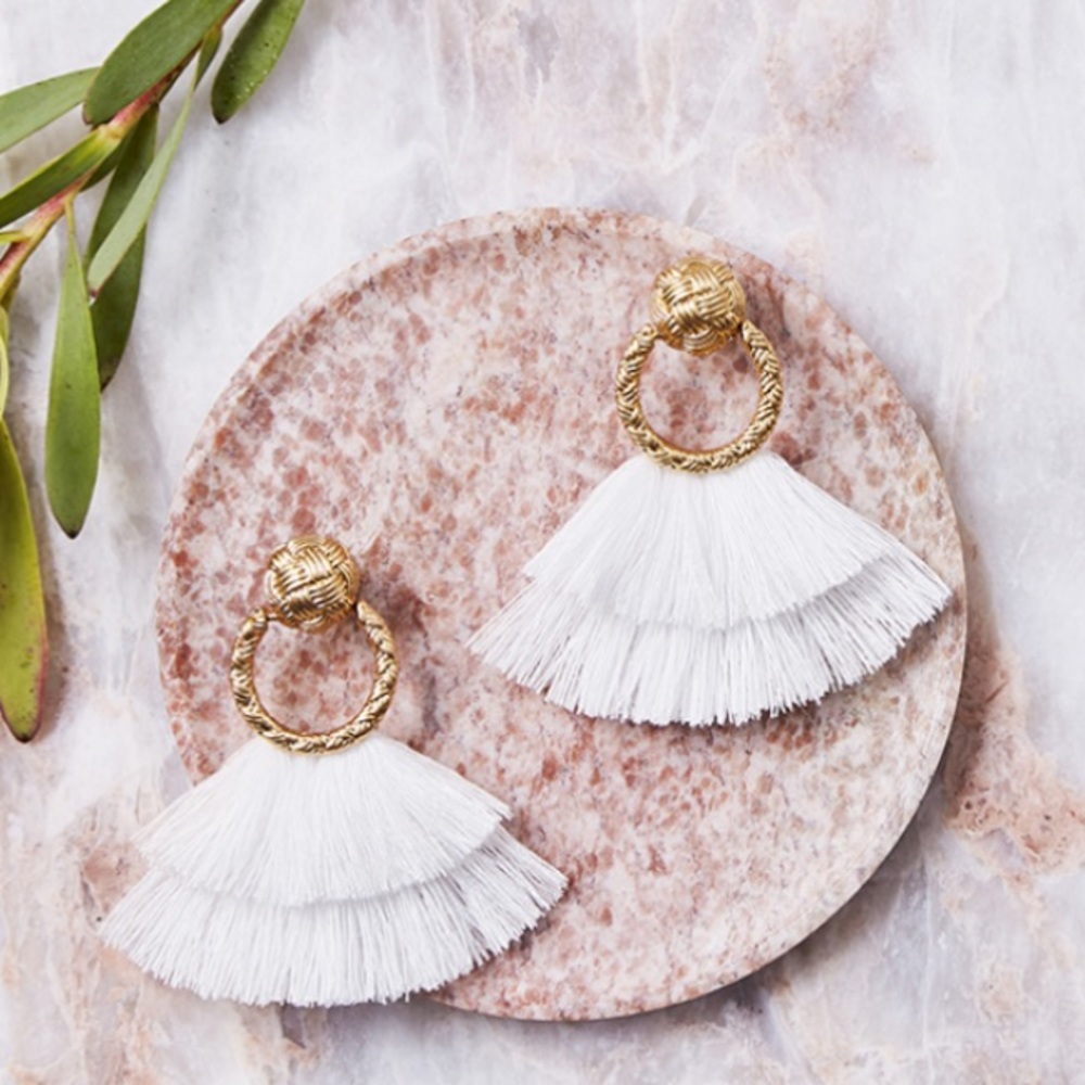 For Love and Lemon Loop Fringe Earrings
